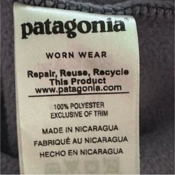 Patagonia Women's Lightweight Synchilla Snap-T Pullover Purple Gray Size Medium - Picture 6 of 8